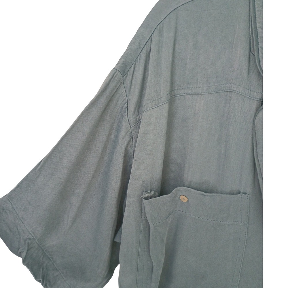 Abercrombie & Fitch Oversized Tunic‎ Shirt Womens XS Blue Button Front - Picture 6 of 12